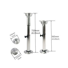 Aluminum Adjustable Table Pedestal Stand 565mm-720mm/22"-28" Marine Boat Caravan Motorhome