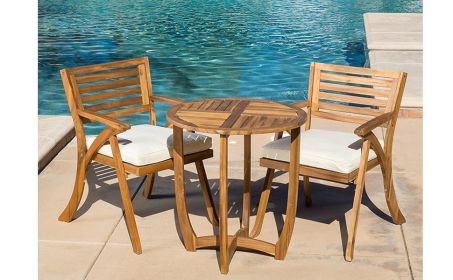 HERMOSA KD WOOD DINING SET with Cushions