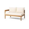 BROOKLYN SOFA SET-TEAK+BEIGE