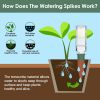 10Pack Plant Watering Spikes Terracotta Automatic Watering Devices with Slow Release Control Plant Waterer Self Watering Stakes for Indoor Outdoor Pla