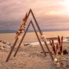 Wedding Arch Stand: 2 Pack Wooden Wedding Ceremony Arch Decor Backdrop Frame Stand for Outdoor Garden Plants, Party Venue