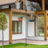 Double Shepherd Hooks for Outdoor, 79 Inch Heavy Duty Bird Feeder Pole for Hanging Bird Feeder, Garden Hooks Plant Baskets