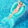 PVC Inflatable Mermaid Raft, Adult Water Leisure Inflatable Whale Floating Bed Float Raft Lounger,Pool Party Entertainment For All Ages