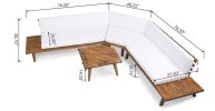 HILLCREST V Shaped 4-Piece Sofa Set-SBWHI