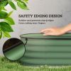 Outsunny 6.5' x 2' x 1.4' Galvanized Raised Garden Bed Kit, Outdoor Metal Elevated Planter Box with Safety Edging