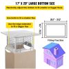 VEVOR Chimney Cap, 17" x 29" Flue Caps, 304 Stainless Steel Fireplace Chimney Cover, Adjustable Metal Spark Arrestor with Bolts Screws