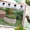 Outsunny 3.5' x 2' x 1.4' Galvanized Raised Garden Bed Kit, Outdoor Metal Elevated Planter Box with Safety Edging