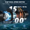 VEVOR Pool Pump 2.0HP 230V, Variable Dual Speed Pumps 1500W, 5520 GPH Max Flow, Powerful Self-priming Swimming Pool Motor for Above Ground Pool