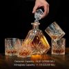 Whiskey Decanter Sets for Men, Gifts for Dad Husband Him Boss, Crystal Liquor Decanter Set with Glasses