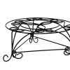 6.25" H Mosaic Cast Metal Black / Gold Plant Stand