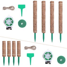 4Pcs Coco Coir Extendable Moss Pole for Climbing Plants Plant Support (type: 32cm)