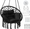 Hammock Hanging Swinging Chair with Medium Cushion, Perfect for Bedroom, Porch, Adults, Balcony