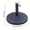 1 round/square, courtyard market umbrella base resin sunshade stand square, easy to install, suitable for beaches, lawns, decks, backyards