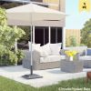 1 round/square, courtyard market umbrella base resin sunshade stand square, easy to install, suitable for beaches, lawns, decks, backyards