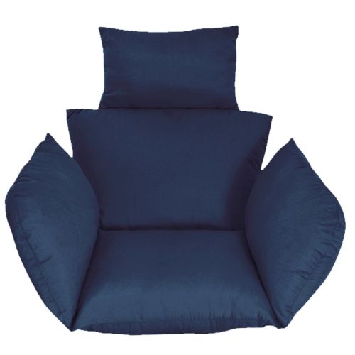 Grey/Red/Black/Blue/Brown Egg Chair Cushion, Basket Chair Cushion with Pillow, Soft Outdoor Swing Cushion