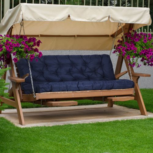 2-3 Seater Swing Cushion Waterproof Outdoor Swing Cushions Replacement Swing Bench Pads Chair Mat with Backrest 8 Tie Straps 59x43.3x3.9in for Patio F 2-3 Seater Swing Cushion Waterproof Outdoor Swing Cushions Replacement Swing Bench Pads Chair Mat with Backrest 8 Tie Straps 59x43.3x3.9in for Patio F