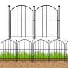 Decorative Garden Fence 10 Panels, Rustproof Metal Wire Animal Barrier Fence for Rabbit Dog