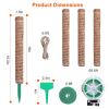 4Pcs Coco Coir Extendable Moss Pole for Climbing Plants Plant Support