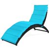 Foldable Patio Lounge Chair with Cushion for Backyard