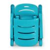 5 Position Adjustable Folding Lounger Chaise Chair on Wheels