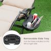 Adjustable Metal Zero Gravity Lounge Chair with Removable Cushion and Cup Holder Tray