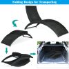 Foldable Patio Lounge Chair with Cushion for Backyard