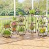 9 Tiers,11 Tiers,13 Tiers Hexagonal Plant Stand Indoor, Wood Outdoor Plant Shelf for Plants, 9 Potted Ladder Plant Holder