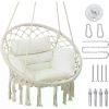 Hammock Hanging Swinging Chair with Medium Cushion, Perfect for Bedroom, Porch, Adults, Balcony