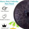 1 round/square, courtyard market umbrella base resin sunshade stand square, easy to install, suitable for beaches, lawns, decks, backyards