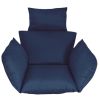Grey/Red/Black/Blue/Brown Egg Chair Cushion, Basket Chair Cushion with Pillow, Soft Outdoor Swing Cushion