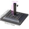 1 round/square, courtyard market umbrella base resin sunshade stand square, easy to install, suitable for beaches, lawns, decks, backyards