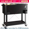 Patio Cooler Cart, for Beverage, Cooler Cart with Bottle Opener Drainage, Patio Coolers on Wheels, Rolling Cooler Cart
